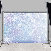 Lofaris Snowflake Blue Bokeh Glitter Backdrops for Winter